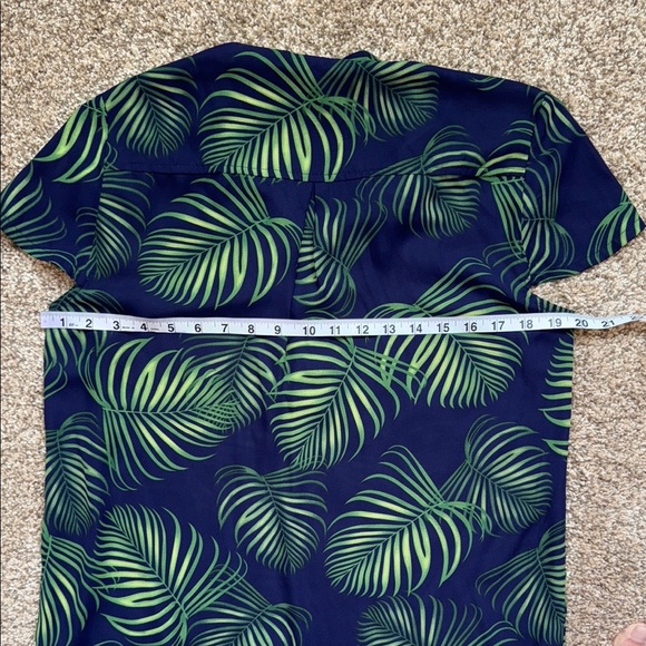 George Navy and Green Leaf Print Tunic - Picture 12 of 12